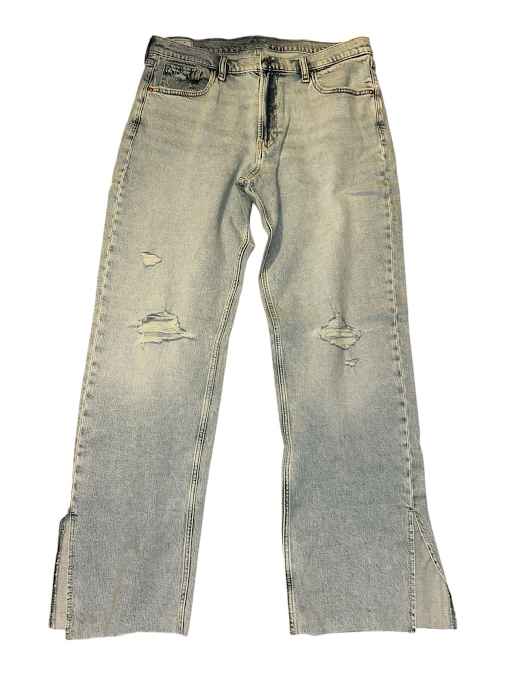 GAP 90’s Loose Mid Rise Light Blue Distressed Straight Jeans NWT